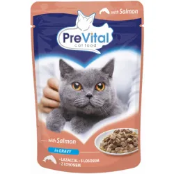 PREVITAL MOKRA KARMA DLA KOTA 100G ŁOSOŚ W SOSIE