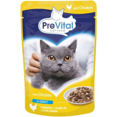 PREVITAL MOKRA KARMA DLA KOTA 100G KURCZAK W SOSIE
