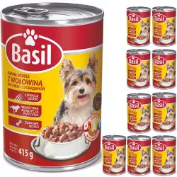 BASIL Karma mokra dla psa z drobiem puszka 10 x 415g
