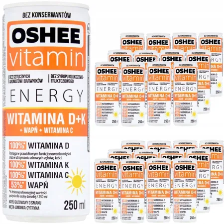 OSHEE Vitamin Energy WITAMINA D+K 24x250ml