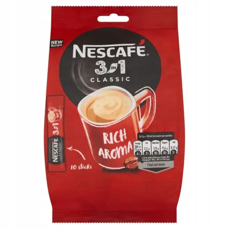Nescafe 3 w 1 classic kawa rozp. 10 x 16.5 g 165 g