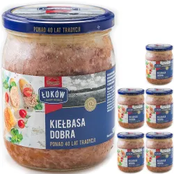 KIEŁBASA DOBRA konserwa Łuków danie gotowe 6x 500g