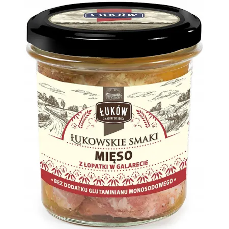 Mięso z łopatki w galarecie 300g ŁUKÓW słoik x6
