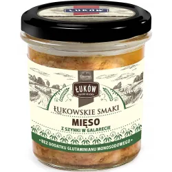 Mięso z szynki w galarecie 300g ŁUKÓW słoik