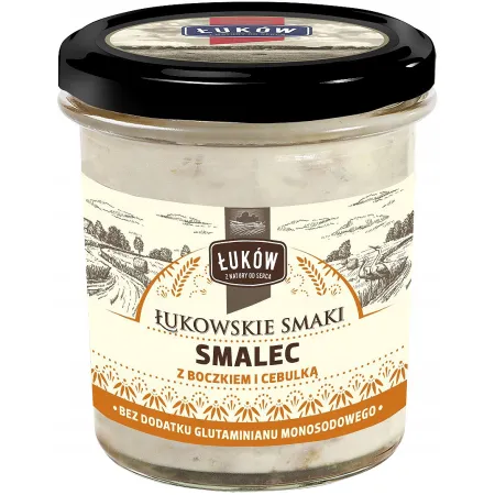 Smalec z boczkiem i cebulką 250g ŁUKÓW słoik x6
