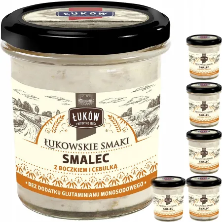 Smalec z boczkiem i cebulką 250g ŁUKÓW słoik x6