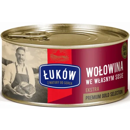 ŁUKÓW Konserwa Wołowina we własnym sosie Ekstra 6x300g zgrzewka