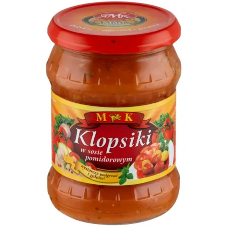 MK KLOPSIKI w sosie POMIDOROWYM 500g gotowe danie słoik