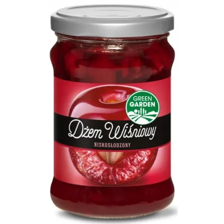 GREEN GARDEN Dżem WIŚNIOWY niskosłodzony 280g