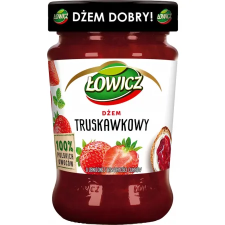ŁOWICZ Dżem truskawkowy minimum cukrów 280g