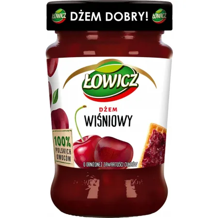 ŁOWICZ Dżem wiśniowy minimum cukrów 280g