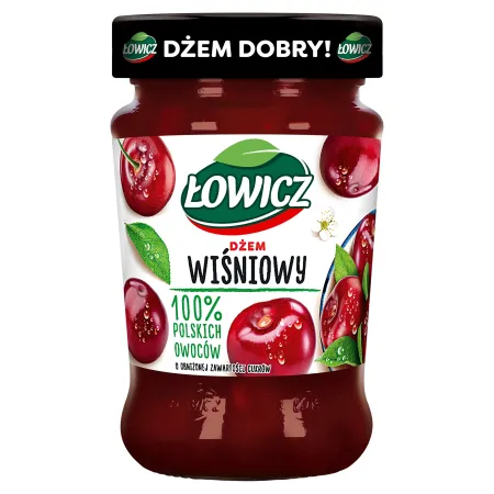 ŁOWICZ Dżem wiśniowy minimum cukrów 280g