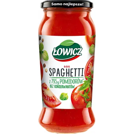 ŁOWICZ Sos spaghetti z dojrzałych pomidorów 500g