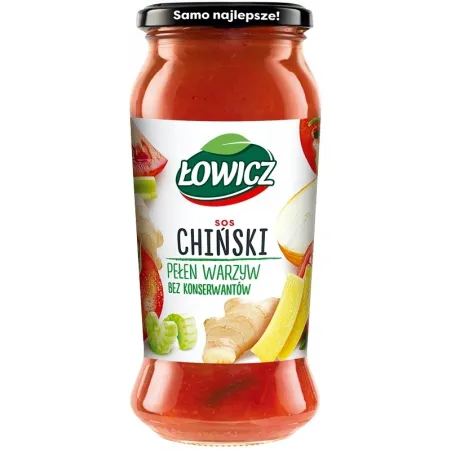 ŁOWICZ Sos chiński z kiełkami fasoli mung 500g