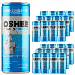 24x OSHEE Vitamin Energy Magnez Napój gazowany owoce tropikalne 250 ml