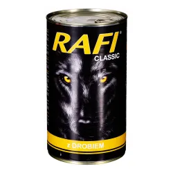Karma dla psa Rafi Classic drób kurczak puszka 1240 g z drobiem