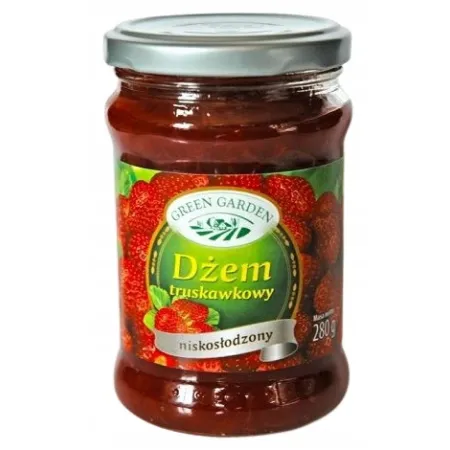 GREEN GARDEN Dżem truskawkowy niskosłodzony 280g