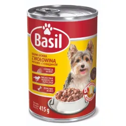 BASIL Karma mokra dla psa z wołowiną 415g puszka