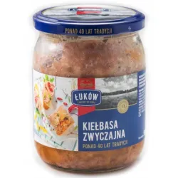 KIEŁBASA ZWYCZAJNA konserwa słoik Łuków 500g