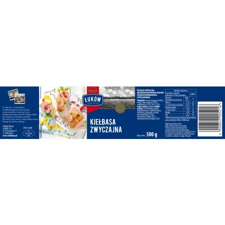 KIEŁBASA ZWYCZAJNA konserwa słoik Łuków 500g