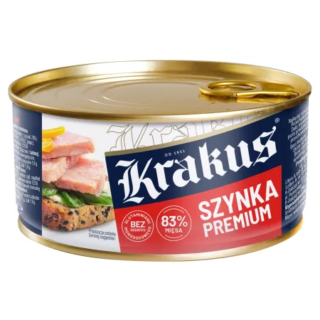 KRAKUS Konserwa SZYNKA PREMIUM 300 g Krakus 83% mięsa