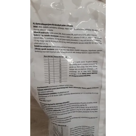 MK ANIMALS KARMA PIES DLA PSA Z DROBIEM 10KG sucha karma worek dla psów