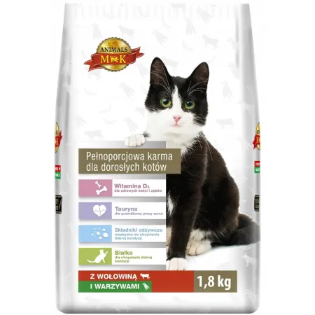 MK ANIMALS KARMA DLA KOTÓW Z WOŁOWINĄ I WARZYWAMI 1,8 KG KOT WOŁOWINA