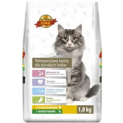 MK ANIMALS KARMA DLA KOTÓW Z KURCZAKIEM I WARZYWAMI 1,8 KG KOT KURCZAK