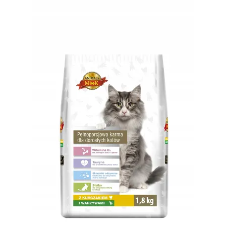 MK ANIMALS KARMA DLA KOTÓW Z KURCZAKIEM I WARZYWAMI 1,8 KG KOT KURCZAK