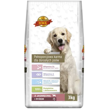 MK ANIMALS Sucha Karma dla Psa JAGNIĘCINA RYŻ 3kg pies