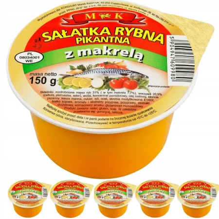 MK SAŁATKA RYBNA pikantna z makrelą Konshurt 150g x6