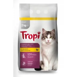 TROPI 2kg KOT DRÓB SUCHA KARMA dla kota z Drobiem Kurczak 2 kg