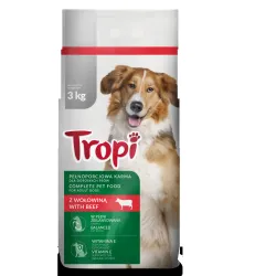 TROPI 3kg WOŁOWINA PIES SUCHA KARMA dla psa