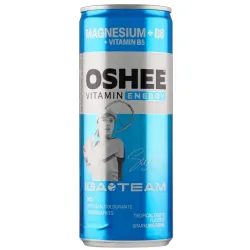 1x OSHEE Vitamin Energy Magnez Napój gazowany owoce tropikalne 250 ml
