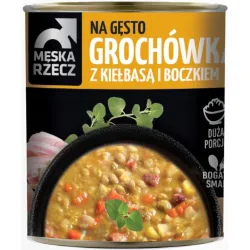 MĘSKA RZECZ GROCHÓWKA Z KIEŁBASĄ I BOCZKIEM danie gotowe 830g duża porcja