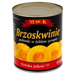 MK Brzoskwinie połówki w lekkim syropie 820 g