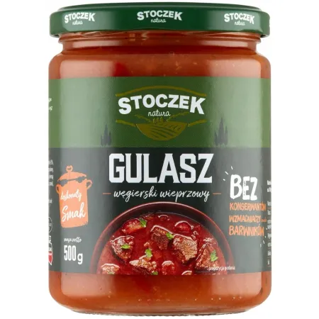 STOCZEK GULASZ WIEPRZOWY W SOSIE WĘGIERSKIM 500g gotowe danie słoik