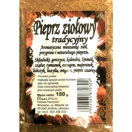 ELMAR Pieprz ziołowy tradycyjny 100g