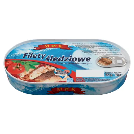 MK Filety śledziowe w sosie pomidorowym 170 g MK 0,17 kg