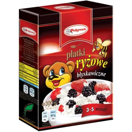 POLGREEN PŁATKI RYŻOWE BŁYSKAWICZNE 300g