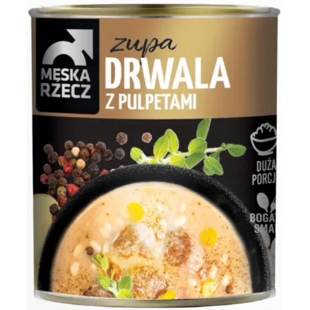 MĘSKA RZECZ ZUPA DRWALA Z PULPETAMI pulpety danie gotowe 830g duża por