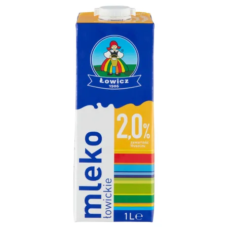 Mleko łowickie 2% UHT ŁOWICZ 1x 1L karton