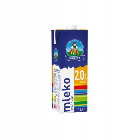 Mleko łowickie 2% UHT ŁOWICZ 1x 1L karton