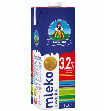 Mleko łowickie 3,2% UHT ŁOWICZ 1x 1L karton
