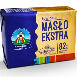 MASŁO EKSTRA ŁOWICZ 200g 82% tłuszczu ŁOWICKIE tradycyjne