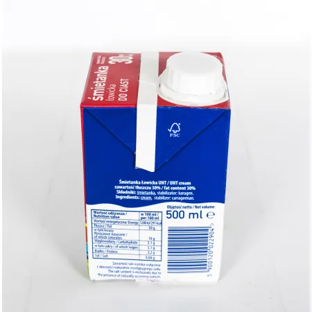 ŁOWICZ Śmietanka łowicka UHT 30% 500 ml karton