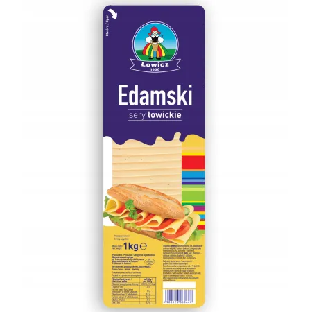ŁOWICZ Ser Edamski łowicki plastry 1 kg 1000g