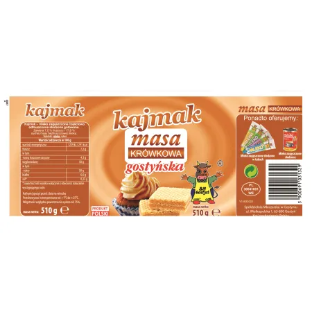 MASA KRÓWKOWA GOSTYŃ KAJMAK 510g GOSTYŃSKA
