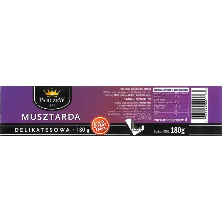 PARCZEW MUSZTARDA DELIKATESOWA 180g