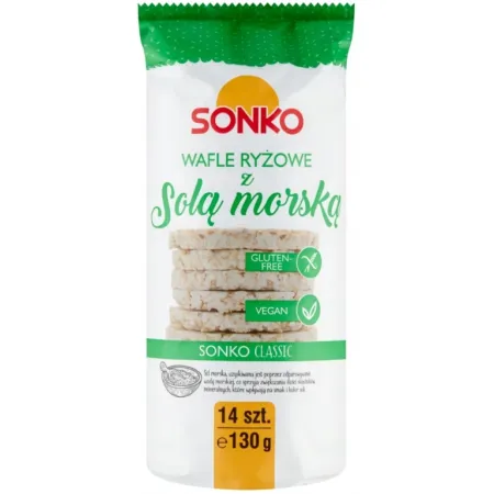 Sonko Wafle ryżowe z solą morską 130g